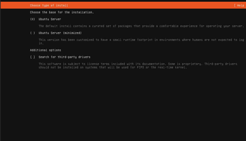 OS Install Ubuntu Server