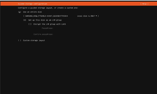 OS Install Storage Config